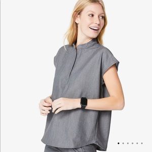 Figs Rafaela Graphite XS Scrub Top